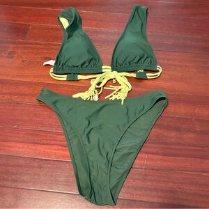 Aerie Olive Green Bikini set size Large